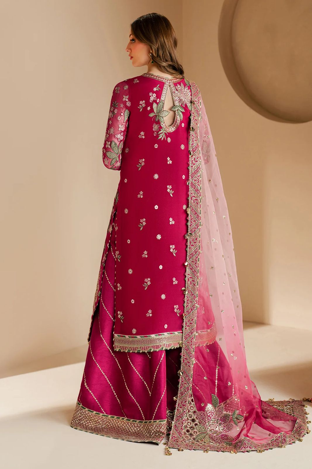 3 Piece Stitched Embroidered Suit - Ready To Wear