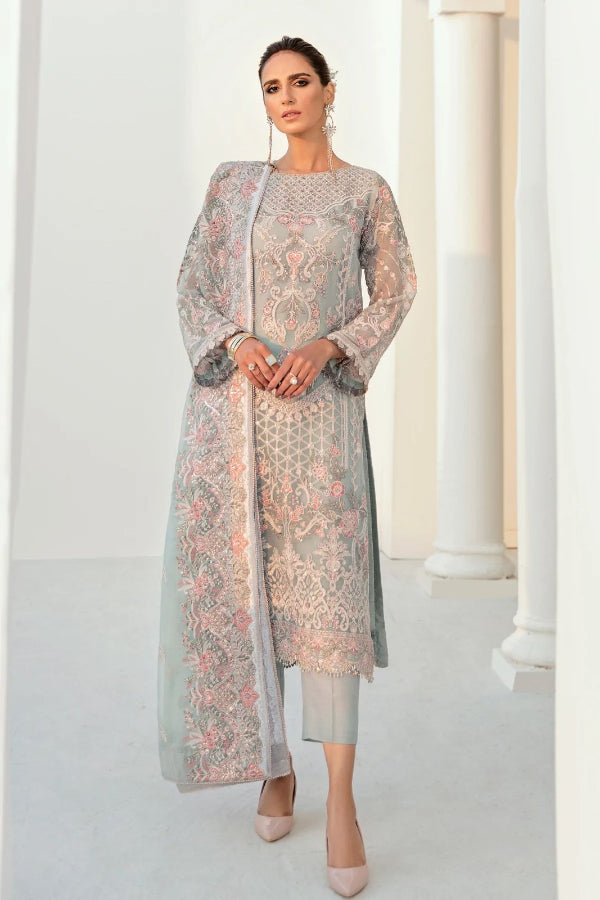 3 Piece Stitched Chiffon Suit for Bridal Wear - Ready To Wear