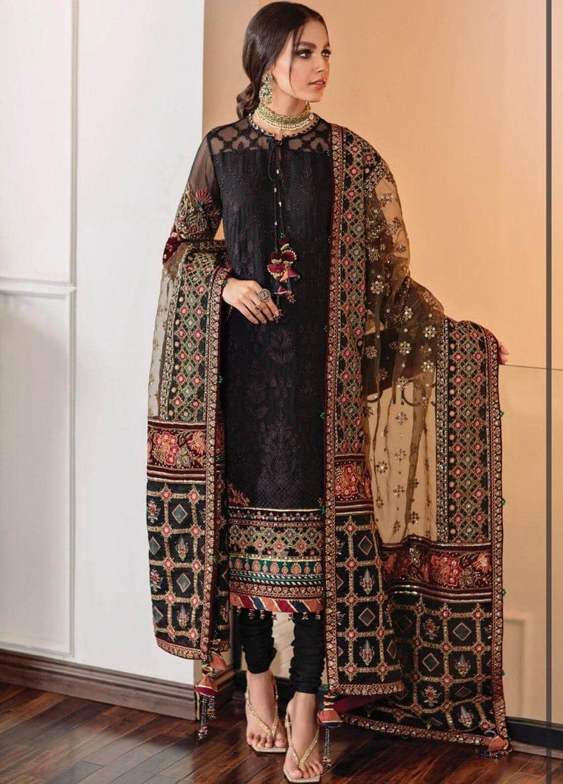 3 Piece Stitched Embroidered Suit - Ready To Wear