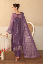 3 Piece Stitched Embroidered Chiffon Dress - Ready To Wear