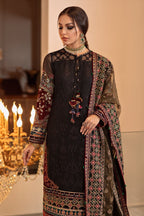 3 Piece Stitched Embroidered Chiffon Suit - Ready To Wear
