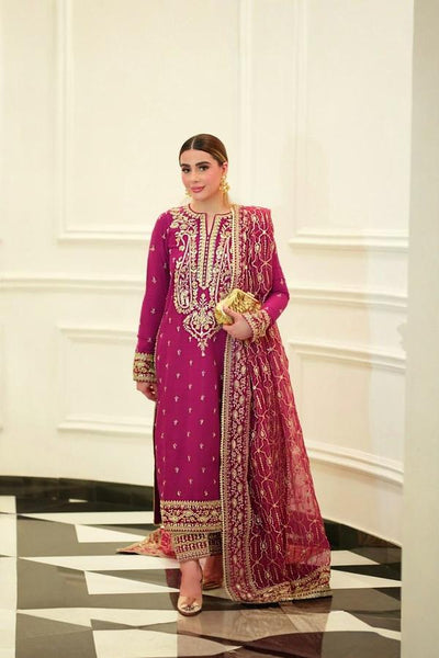 3 Piece Stitched Silk Suit - Ready To Wear