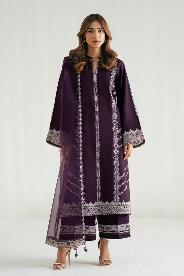 3 Piece Stitched Chiffon Suit - Ready To Wear