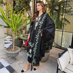 3 Piece Stitched Luxury Lawn Suit - Ready To Wear