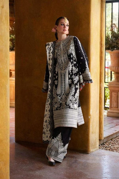 3 Piece Stitched Embroidered Lawn Suit - Ready To Wear