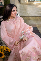 3 Piece Stitched Embroidered Lawn Suit - Ready To Wear