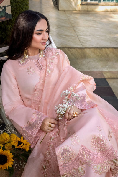 3 Piece Stitched Embroidered Lawn Suit - Ready To Wear