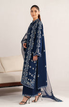 3 Piece Stitched Lawn Suit - Ready To Wear