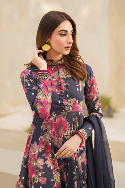 3 Piece Stitched Lawn Suit - Ready To Wear
