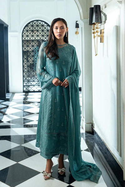 3 Piece Stitched Embroidered Suit - Ready To Wear