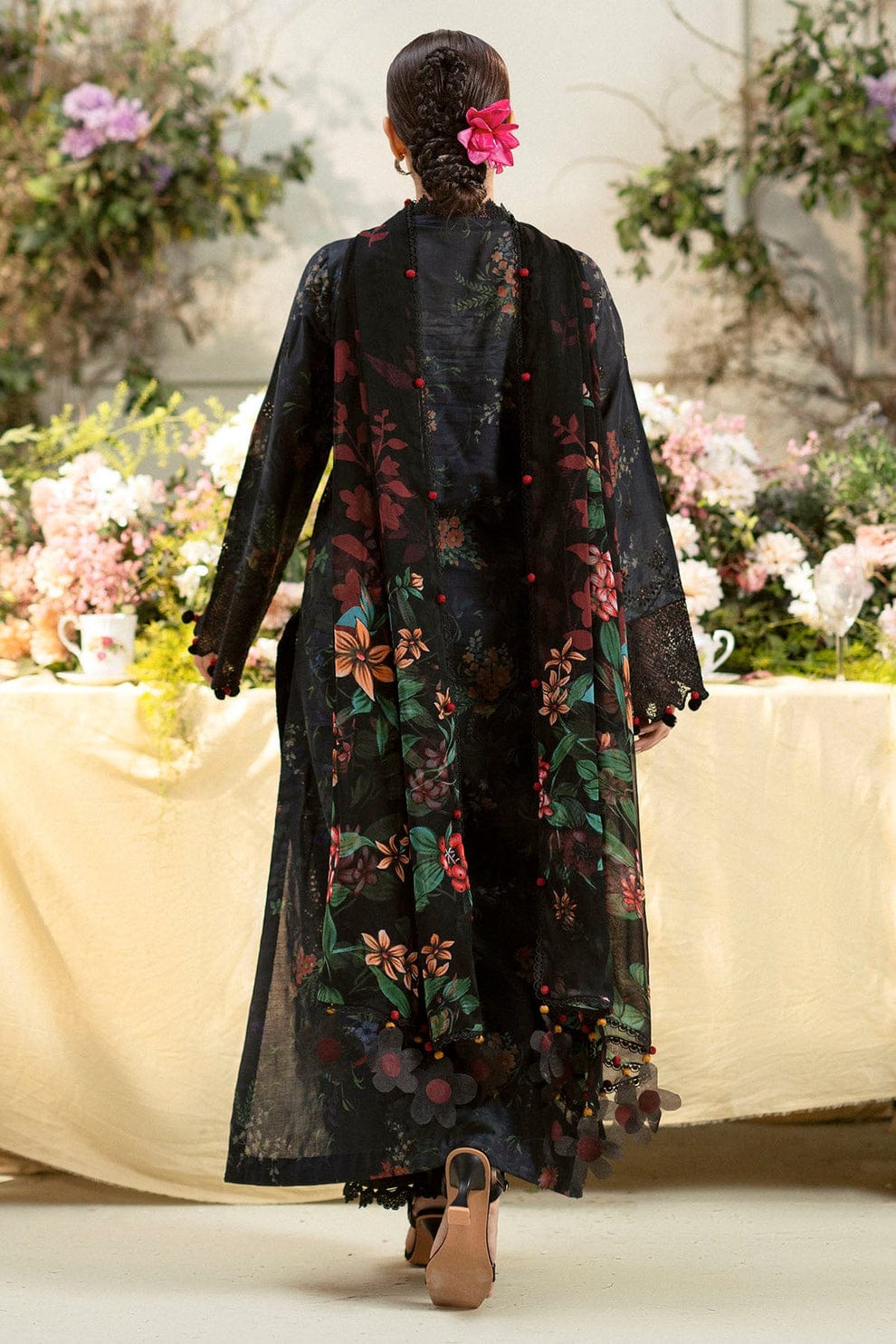 3 Piece Stitched Lawn Suit - Ready To Wear