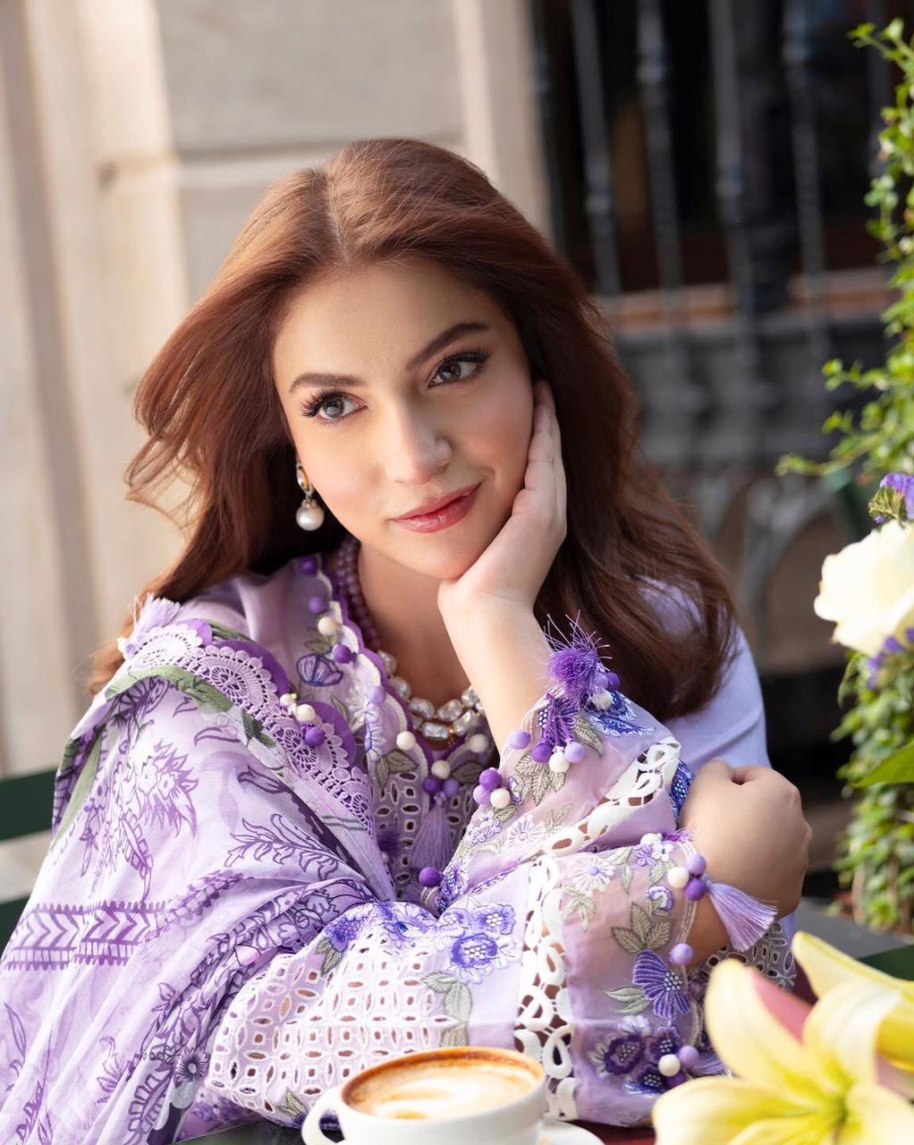 3 Piece Stitched Embroidered Lawn Suit - Ready To Wear