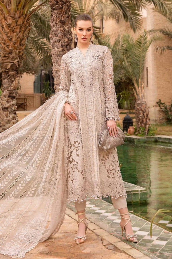 3 Piece Stitched Embroidered Lawn Suit - Ready To Wear