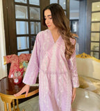 03-Piece Thread Embroidered Egyptian Lawn Suit - Ready To Wear
