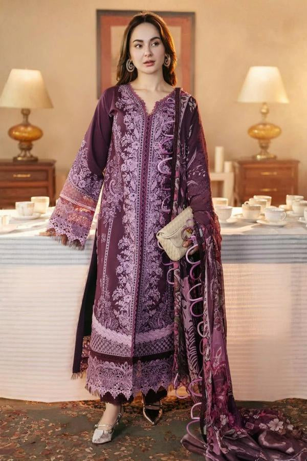 03-Piece Printed Lawn With Embroidery Chikankari Suit - Ready To Wear