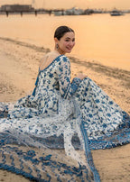 Porcelain Blue & White Maxi - 3 Piece Lawn | Ready To Wear