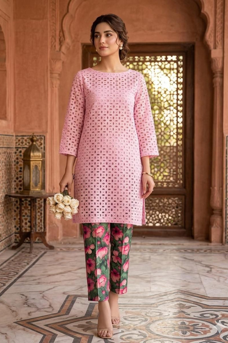 02-Piece Chikankari Lawn Outfit | Ready To Wear
