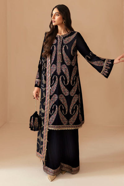 3 Piece Stitched Velvet Suit - Ready To Wear