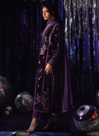 3 Piece Stitched Velvet Suit - Ready To Wear