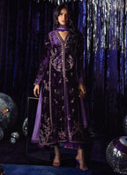 3 Piece Stitched Velvet Suit - Ready To Wear