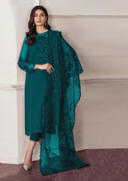 03-Piece Chiffon Suit With Embroidery - Ready To Wear