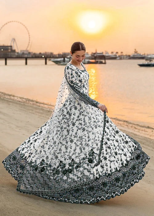 Porcelain Blue & White Maxi - 3 Piece Lawn | Ready To Wear