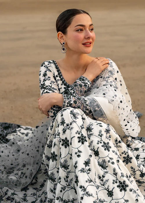 Porcelain Blue & White Maxi - 3 Piece Lawn | Ready To Wear