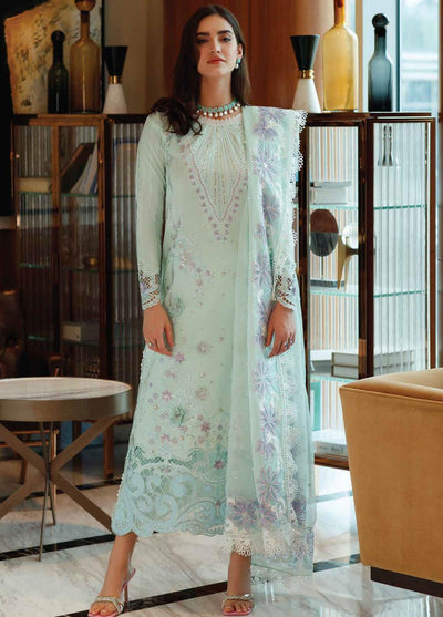 3 Piece Stitched Lawn Embroidery Suit - Ready To Wear