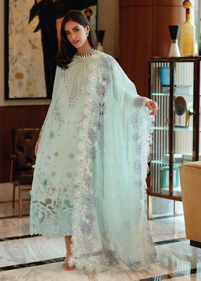 3 Piece Stitched Lawn Embroidery Suit - Ready To Wear