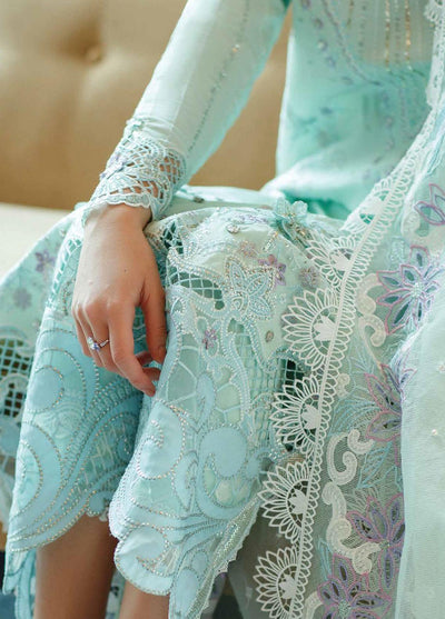 3 Piece Stitched Lawn Embroidery Suit - Ready To Wear