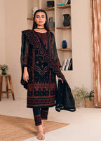 3 Piece Stitched Chiffon Embroidery Suit - Ready To Wear