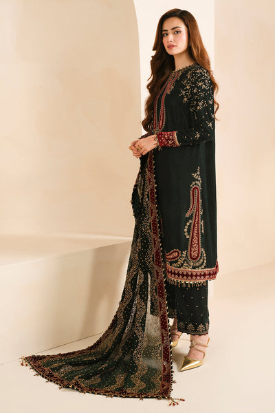 3 Piece Stitched Luxury Velvet Suit - Ready To Wear