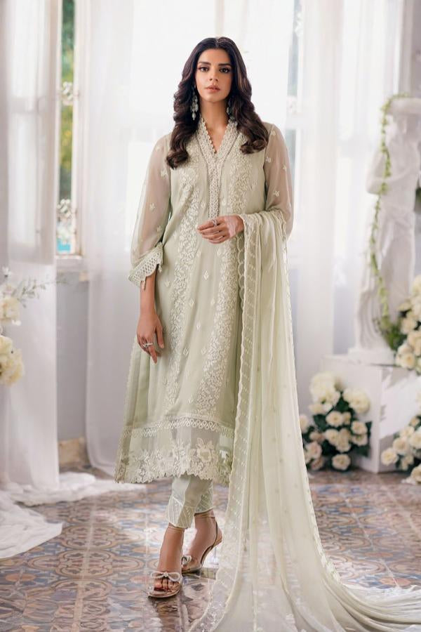 3 Piece Stitched Chiffon Suit - Ready To Wear