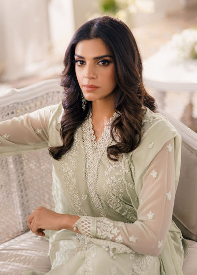 3 Piece Stitched Chiffon Suit - Ready To Wear