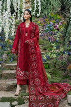 3 Piece Stitched Lawn Suit - Ready To Wear