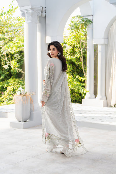 3 Piece Stitched Chikankari Embroidery Suit - Ready To Wear