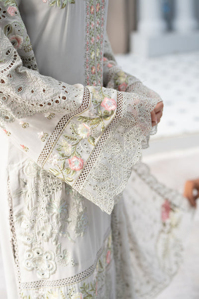 3 Piece Stitched Chikankari Embroidery Suit - Ready To Wear