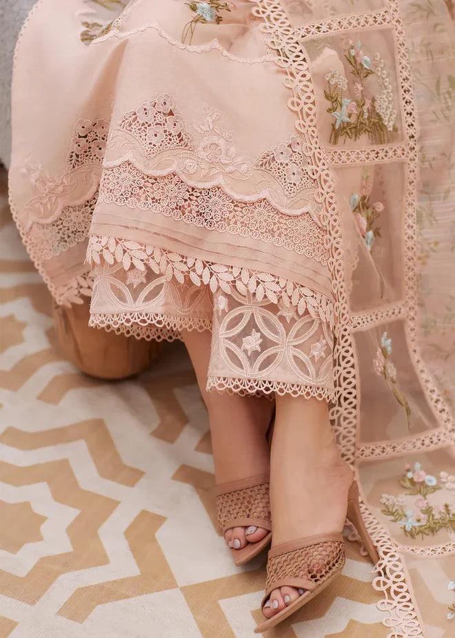 03-Piece Lawn Suit With Heavy Embroidery - Ready To Wear