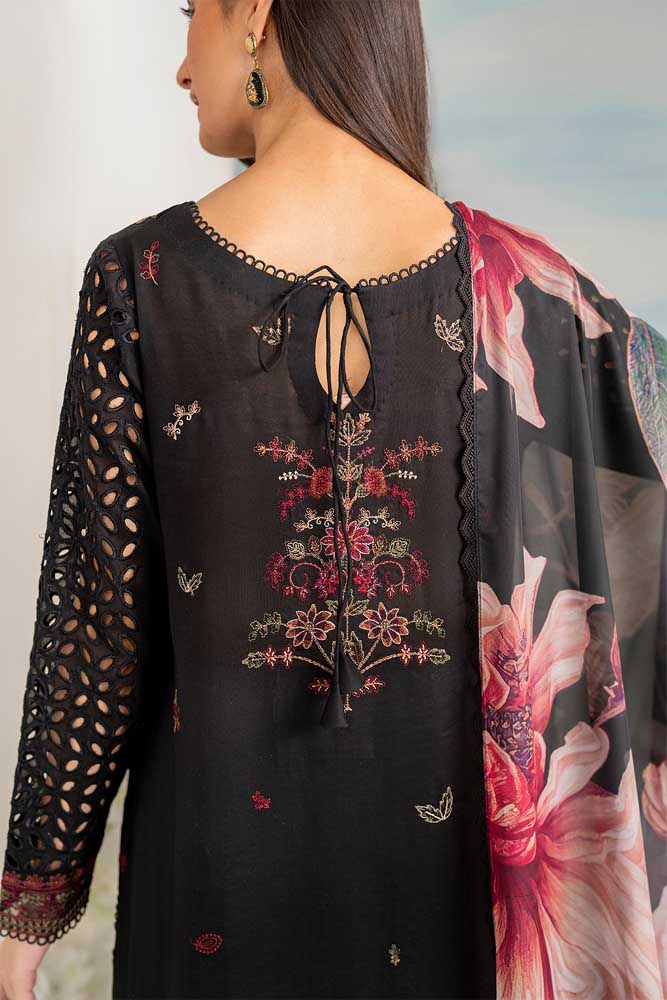 3 Piece Stitched Lawn Embroidery Suit - Ready To Wear