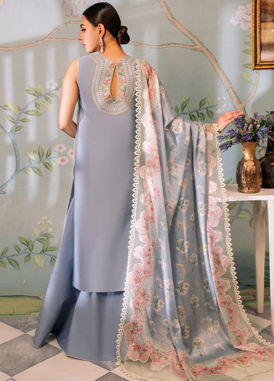 3 Piece Stitched Embroidered Lawn Suit - Ready To Wear