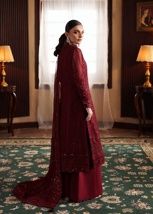 3 Piece Stitched Luxury Chiffon Embroidered Suit - Ready To Wear