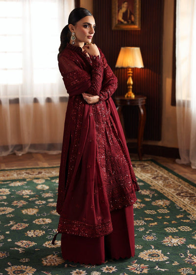 3 Piece Stitched Luxury Chiffon Embroidered Suit - Ready To Wear
