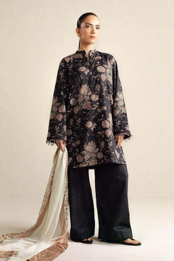 3 Piece Stitched Cambric Suit - Ready To Wear