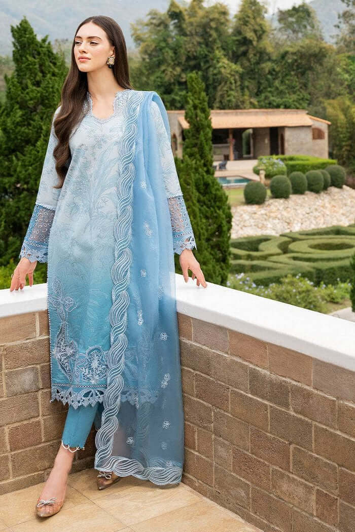 3 Piece Stitched Lawn Suit - Ready To Wear