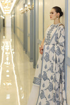 3 Piece Stitched Dhanak Suit - Ready To Wear