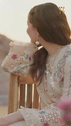 3 Piece Stitched Luxury Chikankari Embroidery Suit - Ready To Wear