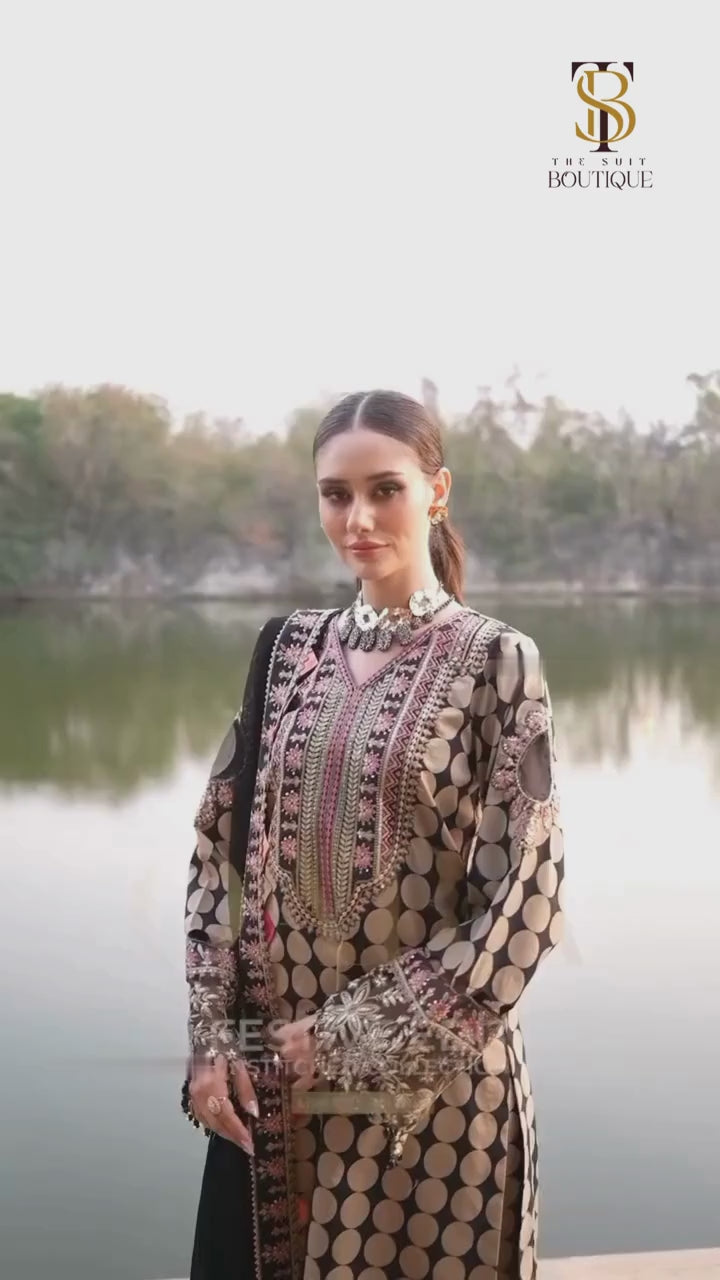 3 Piece Stitched Lawn Suit - Ready To Wear