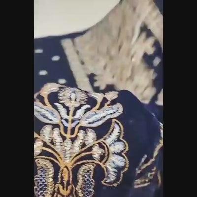 3 Piece Stitched Embroidered Velvet Suit - Ready To Wear