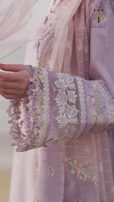 3 Piece Stitched Embroidery Chikankari Suit - Ready To Wear