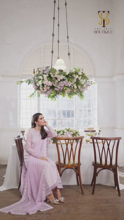 3 Piece Stitched Chiffon Embroidery Suit - Ready To Wear